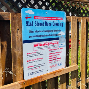 91st Street - Dune Crossing / Beach Access Sign