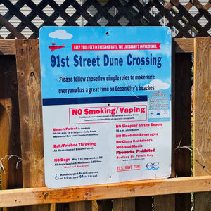 91st Street - Dune Crossing / Beach Access Sign