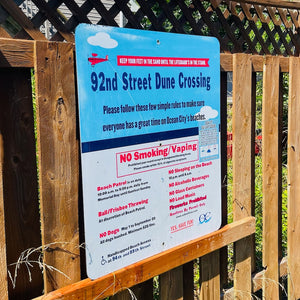 92nd Street - Dune Crossing / Beach Access Sign