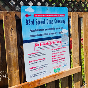93rd Street - Dune Crossing / Beach Access Sign