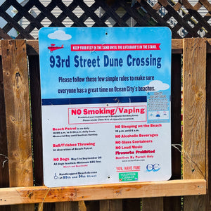 93rd Street - Dune Crossing / Beach Access Sign