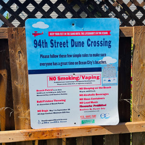 94th Street - Dune Crossing / Beach Access Sign