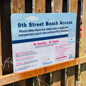 9th Street - Dune Crossing / Beach Access Sign