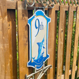 9th Street - Boardwalk Street Number Sign
