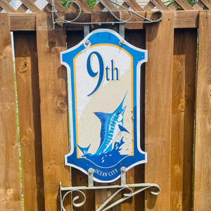 9th Street - Boardwalk Street Number Sign