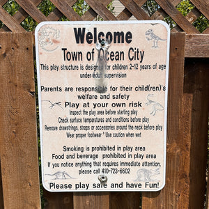 Dinosaur Bones Playground Sign