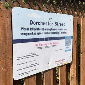 Dorchester Street - Dune Crossing / Beach Access Sign