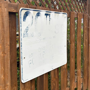 20th Street - Leave Only Your Footprints Sign
