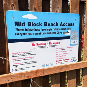 Midblock - Dune Crossing / Beach Access Sign