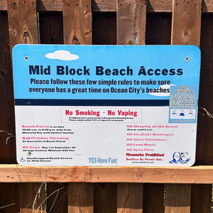 Midblock - Dune Crossing / Beach Access Sign