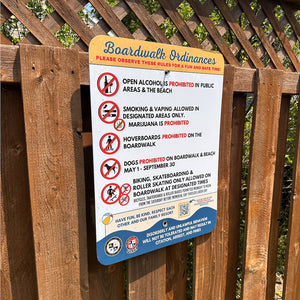 Boardwalk Ordinances Sign