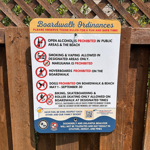 Boardwalk Ordinances Sign