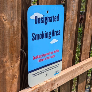 Designated Smoking Area Sign