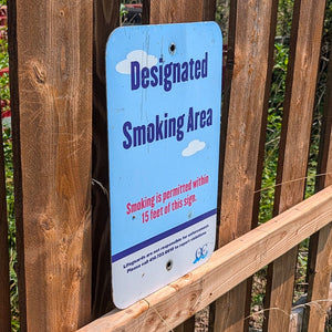 Designated Smoking Area Sign