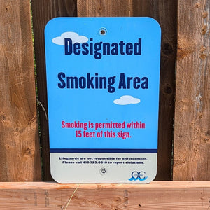 Designated Smoking Area Sign