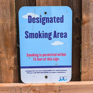 Designated Smoking Area Sign