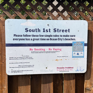 South 1st Street - Dune Crossing / Beach Access Sign