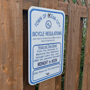 Bicycle Regulations Sign