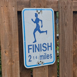 Finish (2 1/4 miles) - Trail Marker Sign (Male)
