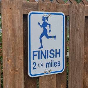 Finish (2 1/4 miles) - Trail Marker Sign (Female)