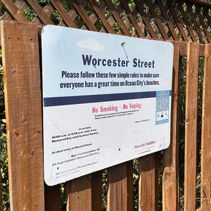Worcester Street - Dune Crossing / Beach Access Sign