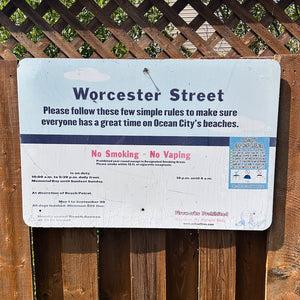 Worcester Street - Dune Crossing / Beach Access Sign