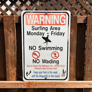 Surfing Area Sign