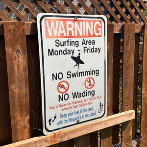 Surfing Area Sign