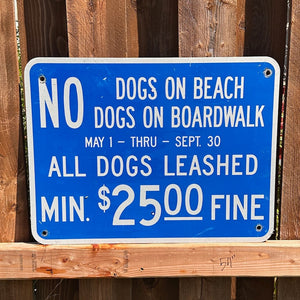 Vintage Dog Rules Sign