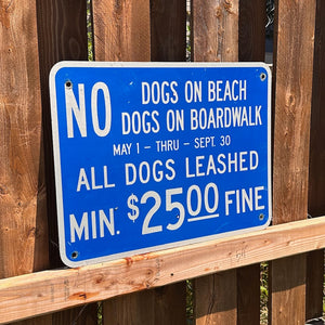 Vintage Dog Rules Sign