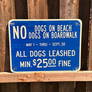 Vintage Dog Rules Sign