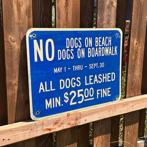 Vintage Dog Rules Sign