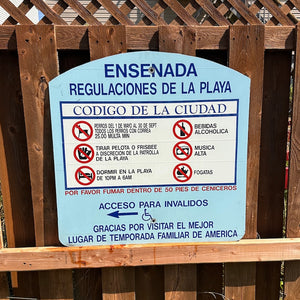 Inlet Beach Regulations Spanish Sign #1