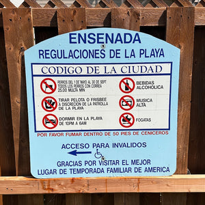 Inlet Beach Regulations Spanish Sign #2