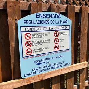 Inlet Beach Regulations Spanish Sign #2