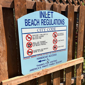 Inlet Beach Regulations Sign #1