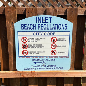 Inlet Beach Regulations Sign #2