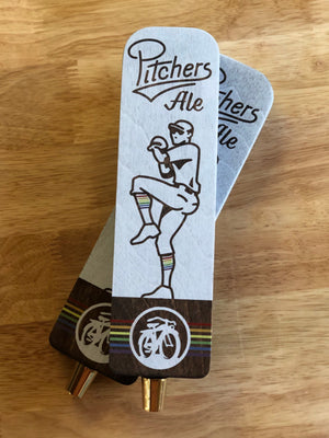 a photo of the Pitchers Ale tap handles