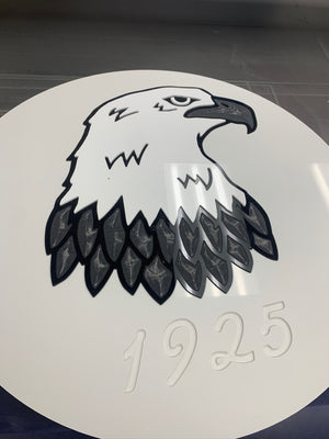 a photo of the Rehoboth Beach Country Club sign without the gold pieces