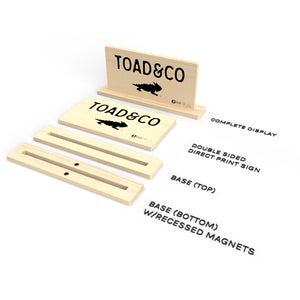a 3d mockup for the Toad & Co signs and magnetic bases