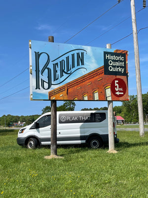 a photo of the billboard for the Town of Berlin