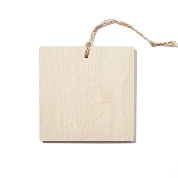 4 x 4 Square Wooden Ornament - Wood Print - Plak That Printing Company