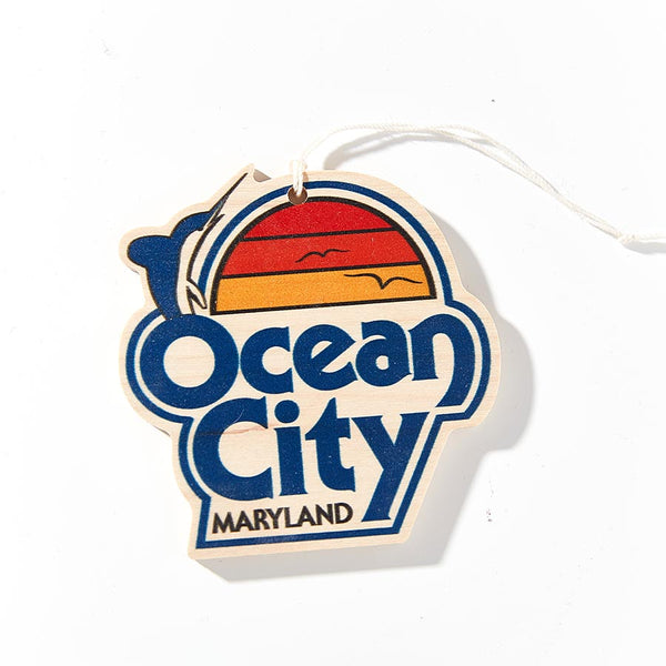 Vintage Ocean City Maryland Wooden Ornament - Wooden Ornaments - Plak That Printing Company